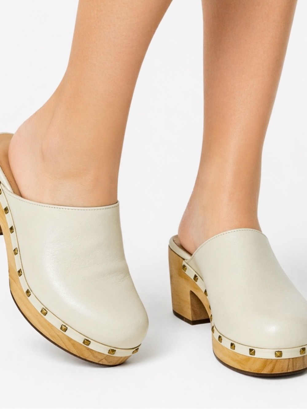 STEVE MADDEN Brooklyn-1 Leather Platform Clog Heels – Size 8.5M